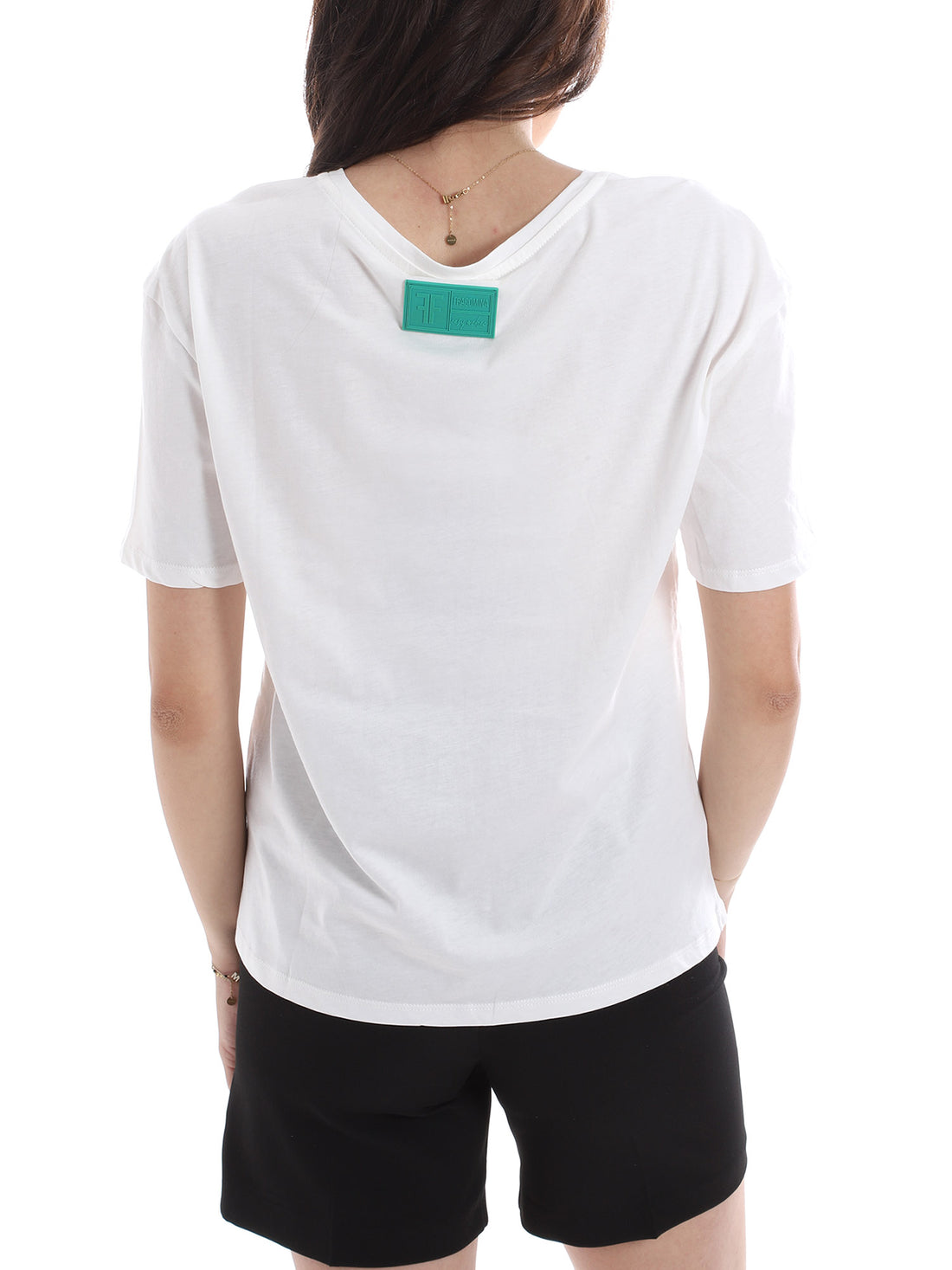 T-shirt Bianco Verde Fracomina