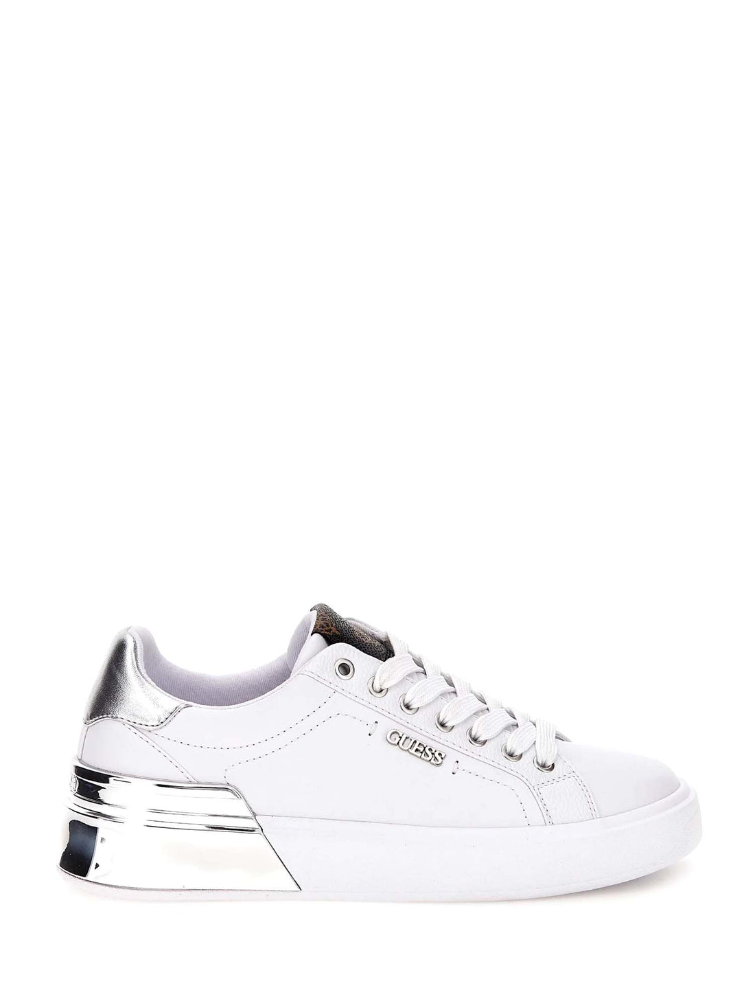 Sneakers Bianco E Argento Guess
