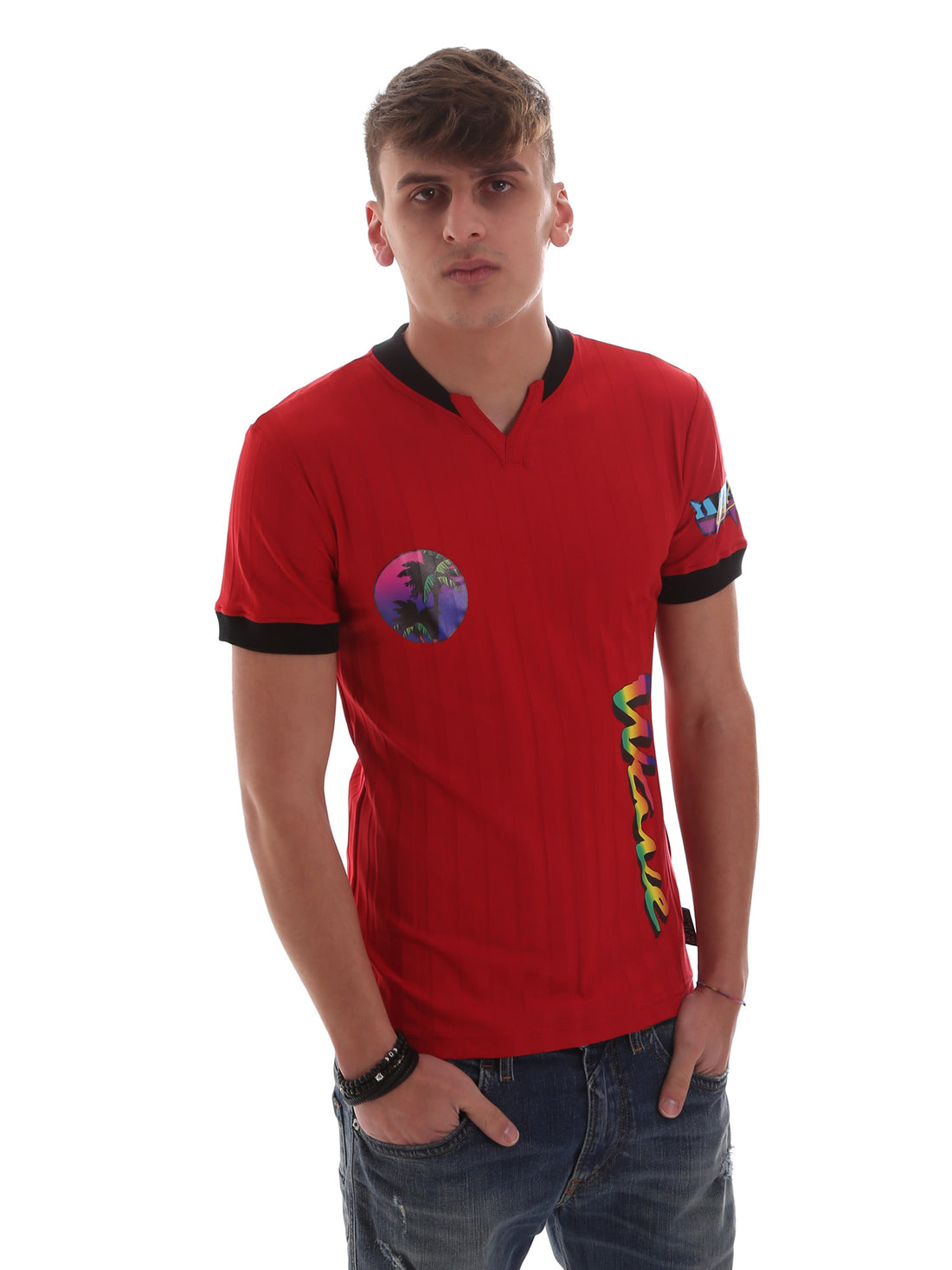 T-shirt Rosso Versace Jeans