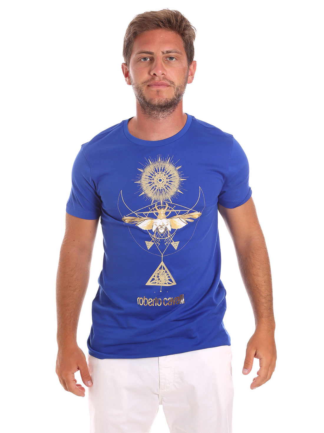 T-shirt Blu Roberto Cavalli